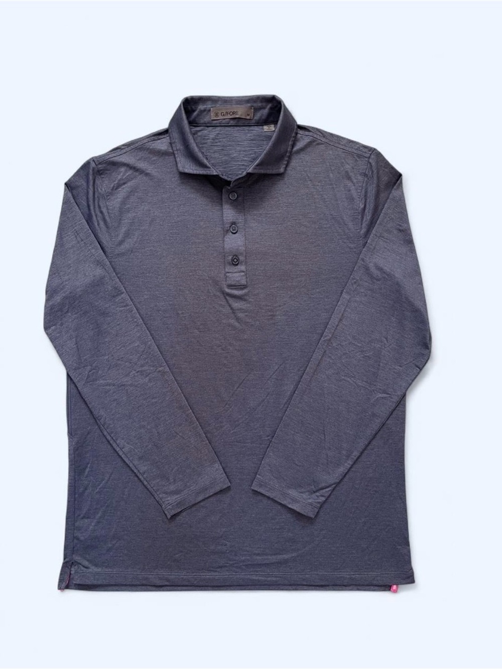 G/FORE Men's Long Sleeve Polo Shirt Navy golf preppy activewear streetwear M